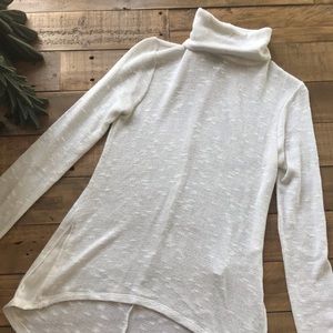 Sheer Turtleneck Sweater